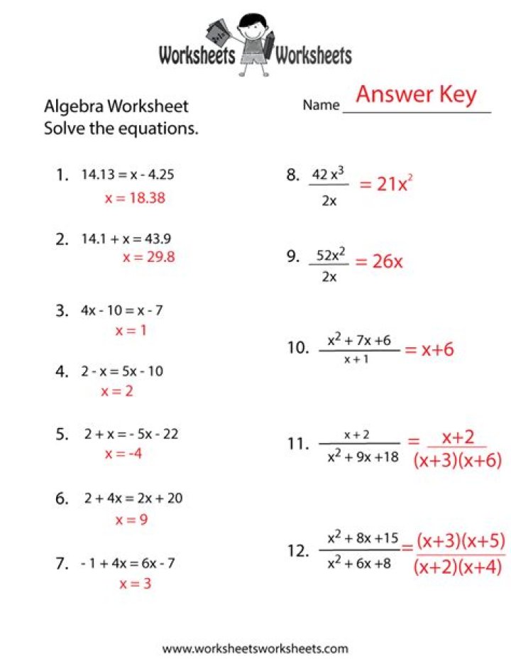 10th Grade Math Worksheets with Answer Key PDF – Download Now