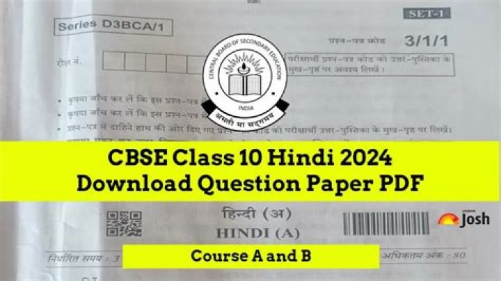 10th Hindi Question Paper 2018 PDF – SSC Exam Practice
