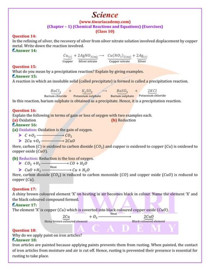10th Science Important 5 Mark Questions in English Medium PDF
