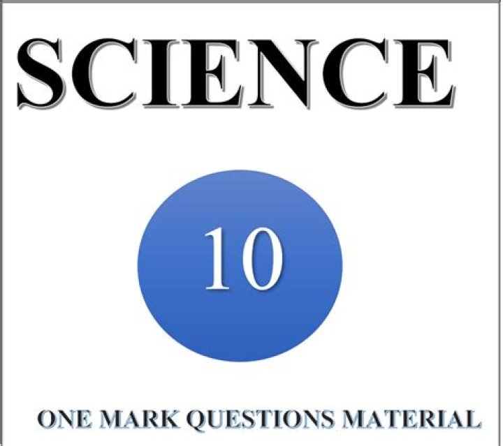 10th Science One Mark Questions with Answers English Medium PDF for Quick Revision