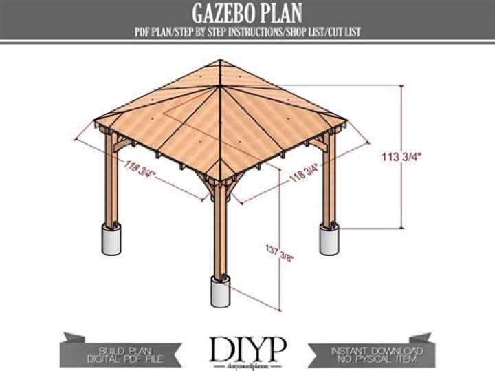 10x10 Gazebo Plans PDF – Easy DIY Construction & Design