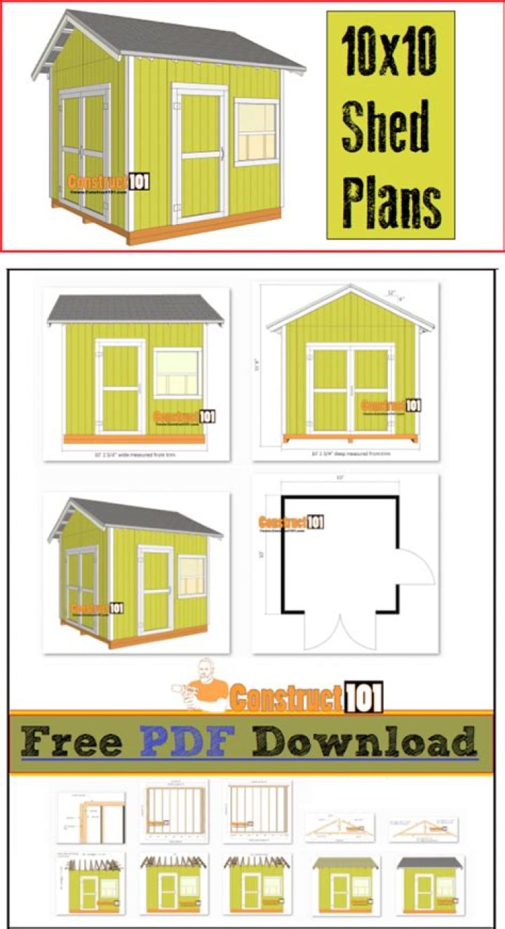 10x10 Shed Plans PDF – Easy DIY Storage Solutions