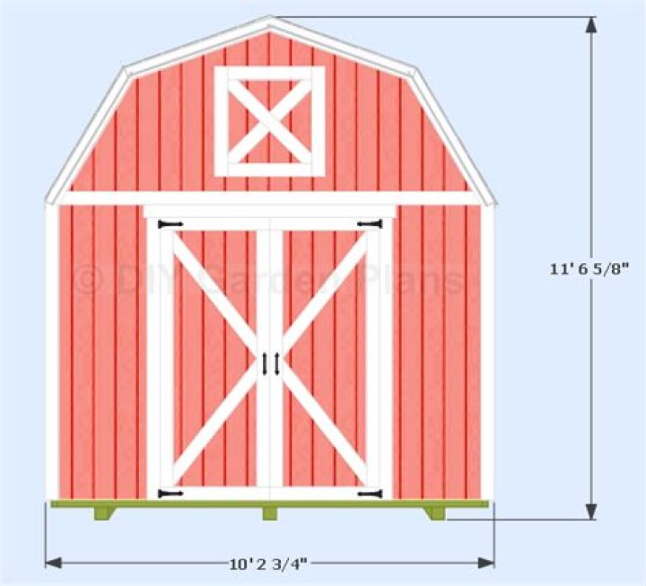 10x12 Gambrel Shed Plans PDF – Download Free Construction Blueprints