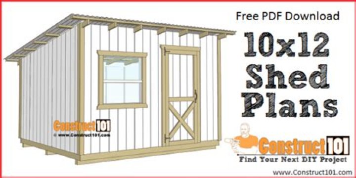 10x12 Lean to Shed Plans PDF – Easy DIY Construction Blueprint