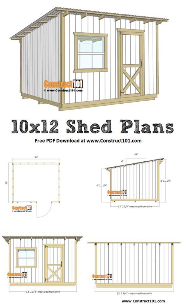 10x12 Shed Plans PDF – Easy DIY Storage Solutions