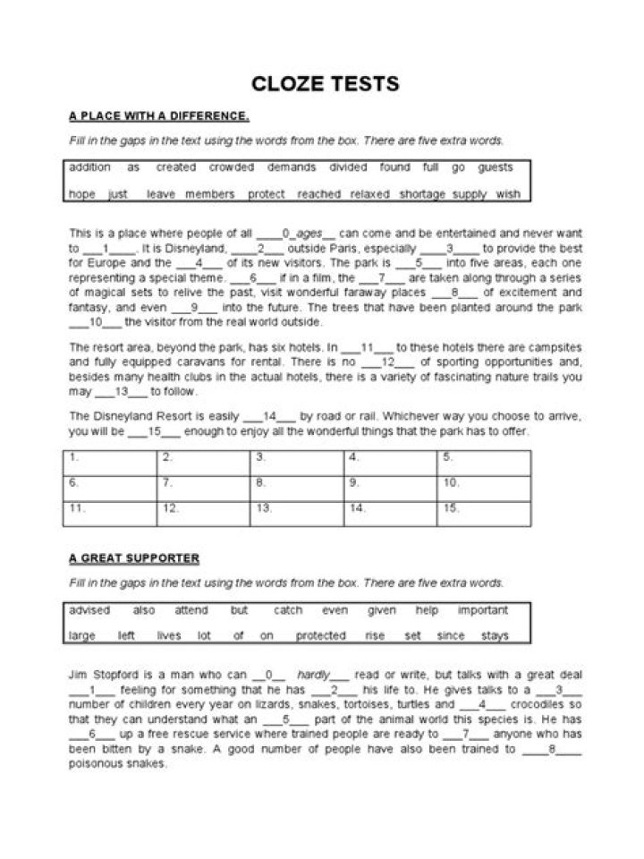 Complete 11 Cloze Tests PDF: Practice & Improve Vocabulary