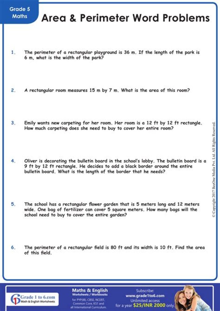 Free 11 Plus Area & Perimeter Questions PDF – Instant Download