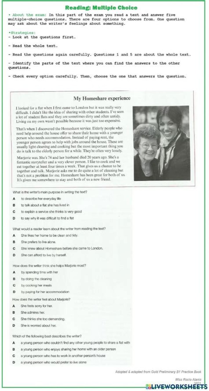 11 Plus English Comprehension Multiple Choice PDF with Answers