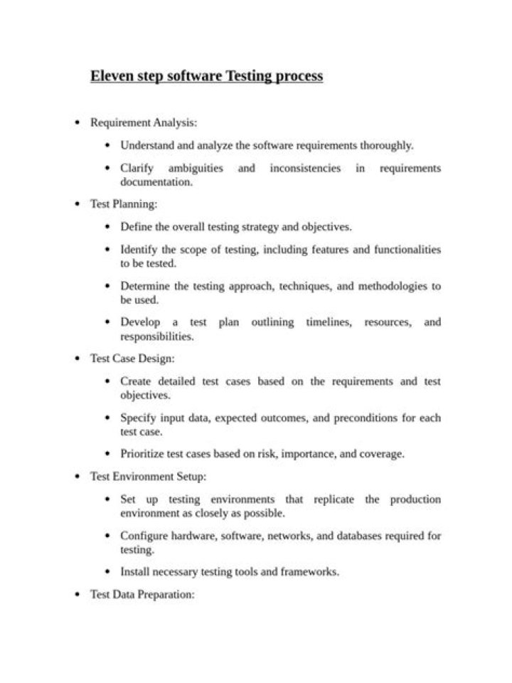 Master Your Software Testing: 11 Step PDF Process Guide