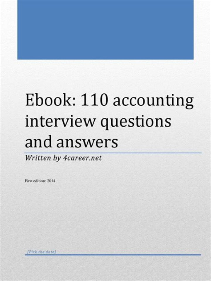 110 Essential Accounting Interview Questions & Answers PDF