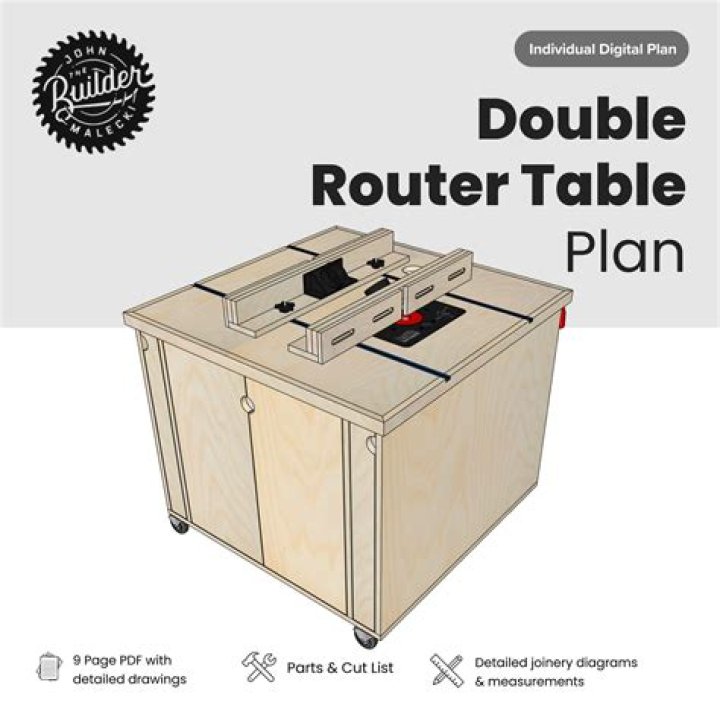 110 Mobile Router Table Plan PDF – Downloadable Woodworking Blueprint
