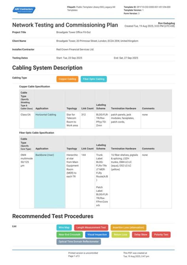 1190 Commissioning in Plans Guideline: Expert Steps for Success