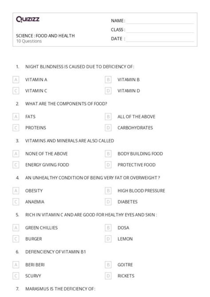 11th Grade Health Worksheets with Answers PDF – Download Now