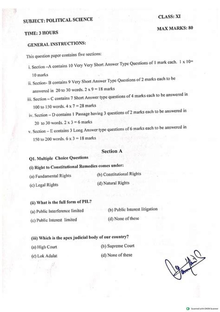 11th Model Question Paper 2017 PDF – Download Class 10 & 12 Exams