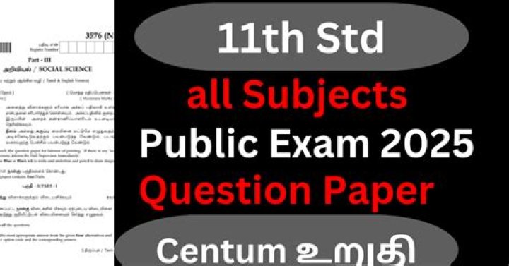 11th Public Question Paper 2019 PDF – Download Exam Papers