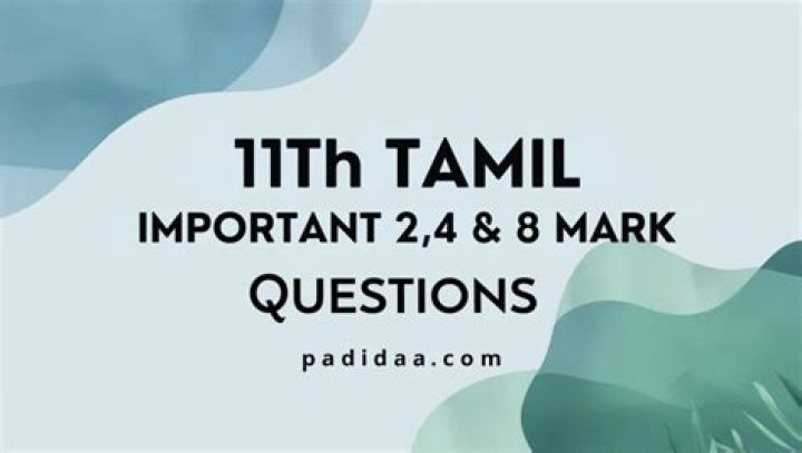 11th Tamil Important Questions 2020 PDF Download – Key Topics Covered