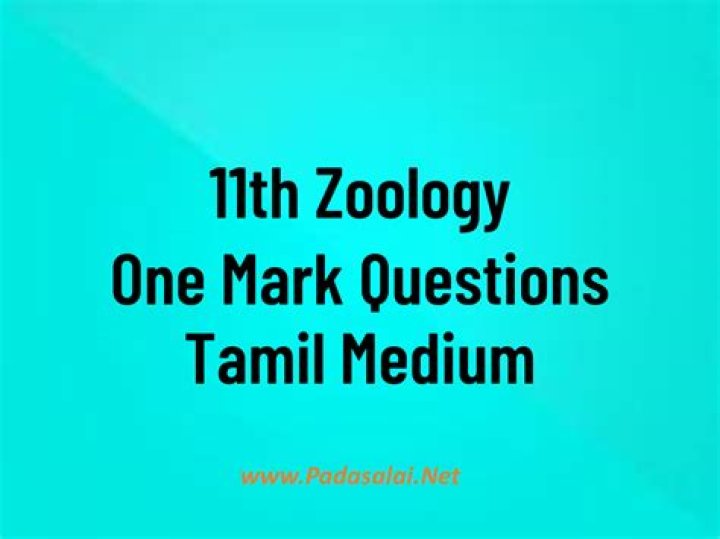 11th Zoology One Mark Questions with Answers PDF – Quick Study Guide