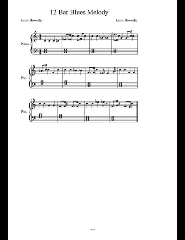 12 Bar Blues Piano Sheet Music PDF – Easy Download for Instant Play