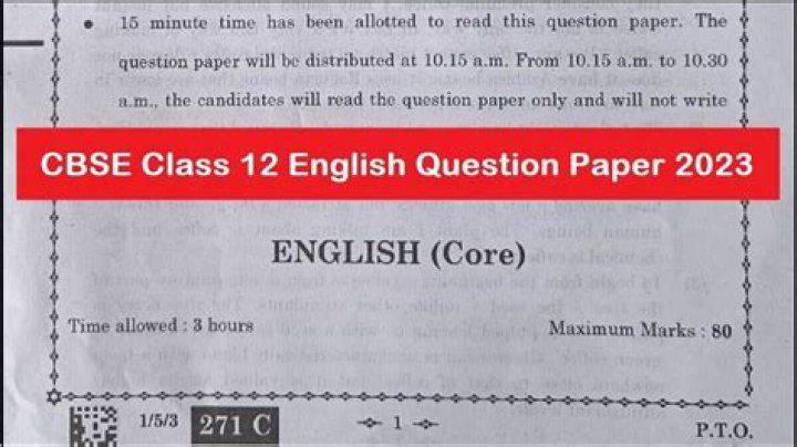 Download Free 12 Board Exam Question Paper PDF