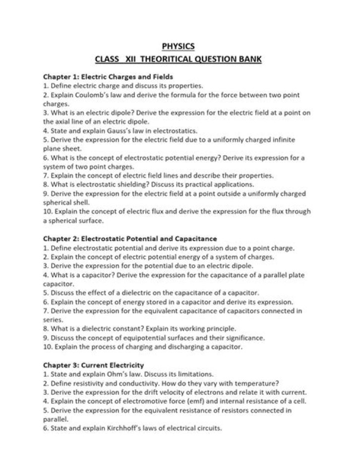 12 Physics Question Bank PDF – Master High School & College Level Physics