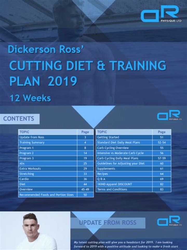 12-Week Dickerson Ross Cutting Transformation Plan Free PDF