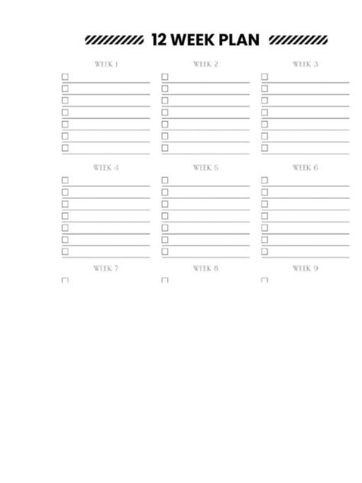 12-Week Plan PDF: Transform Your Goals in Just 12 Weeks