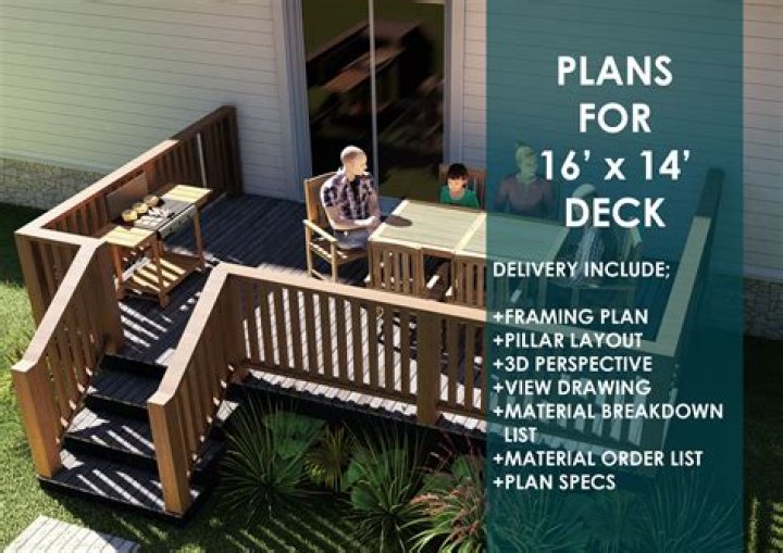 12 Wide by 8 Deep Deck Plans PDF – Download Full Blueprints