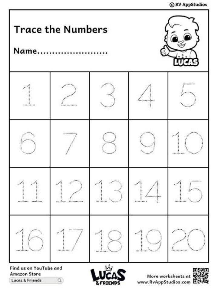 123 Tracing Worksheets PDF Free Download – Printable for Kids