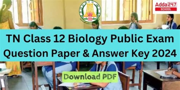 12th Biology Public Question Paper 2017 PDF with Answers