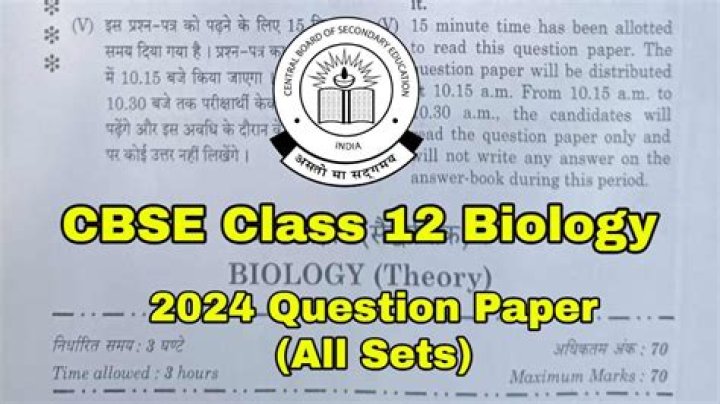 12th Biology Question Paper 2016 PDF – Download Exam Questions