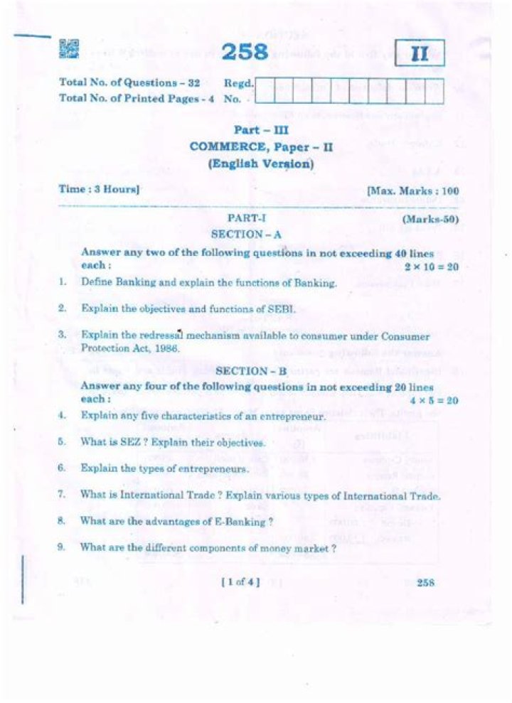 12th Commerce Question Paper Gujarat Board PDF Download