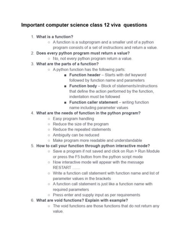 12th Computer Science Important Questions with Answers PDF