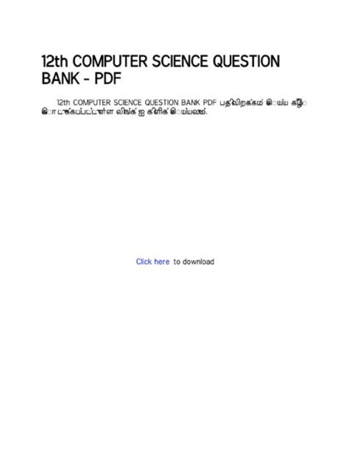 12th Computer Science Question Bank PDF: Exam-Ready Practice Problems