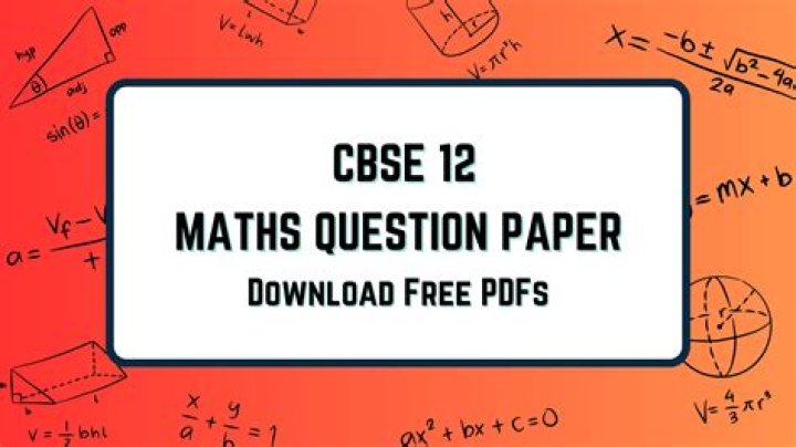 12th Maths Question Paper PDF Download – Practice Exam with Solutions