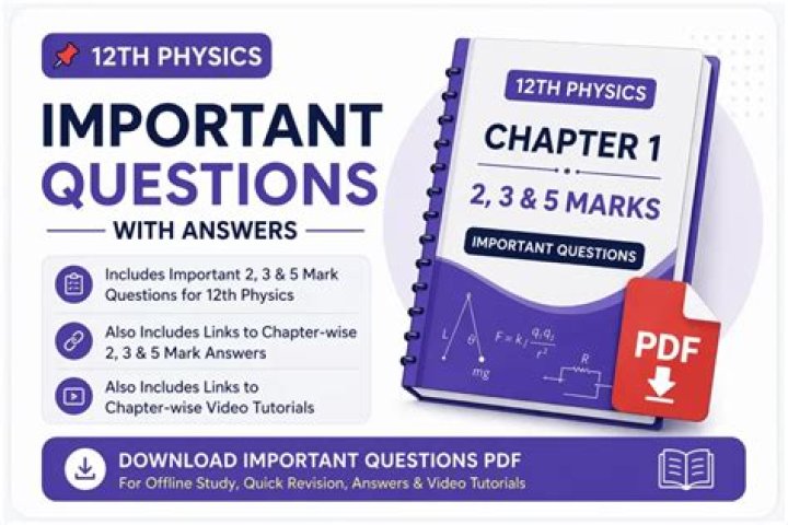 12th Physics Important 5-Mark Questions & Answers PDF: Key Study Resource