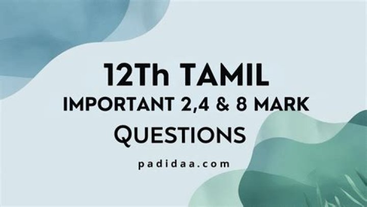 12th Tamil Important Questions PDF 2019 – Download Key Notes