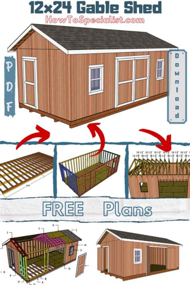 12x24 Shed Plans PDF – Easy DIY Construction Guide