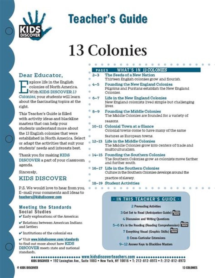 13 Colonies Lesson Plans PDF: Engaging History Lessons for Middle School