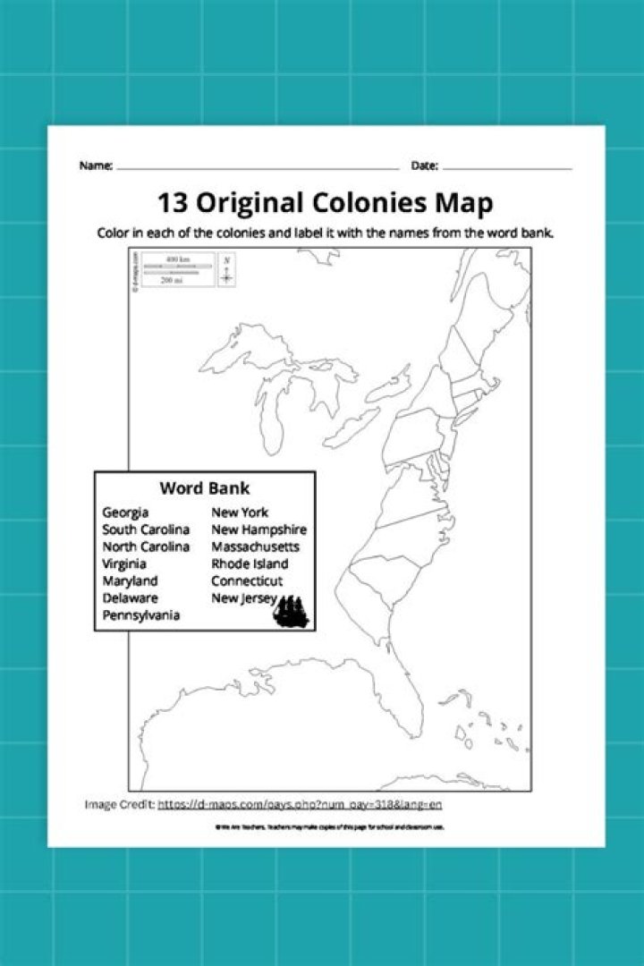 Free 13 Colonies Worksheet for 5th Grade PDF Download