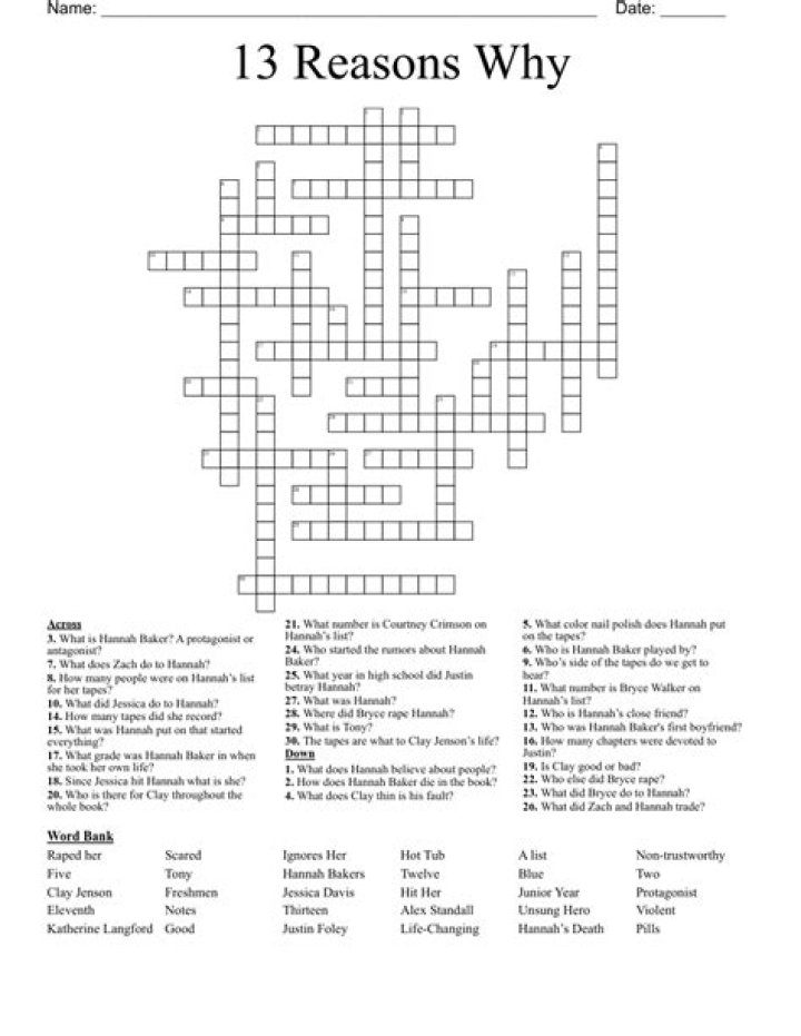 13 Reasons Why Worksheet PDF – Free Download for Emotional Self-Reflection