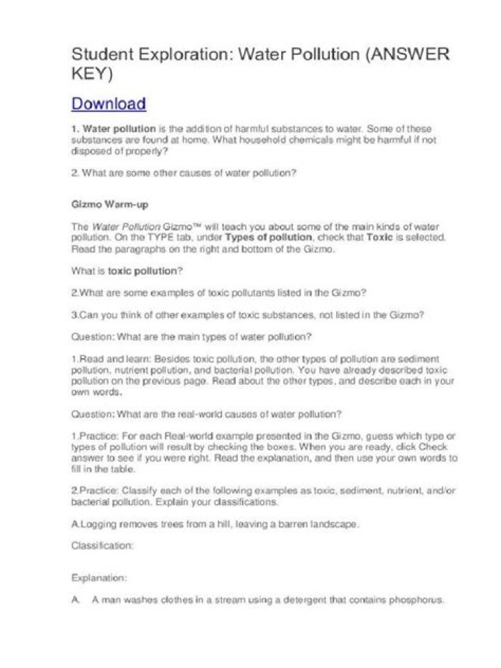 14.3 Water Pollution Answer Key PDF – Expert Solution Guide
