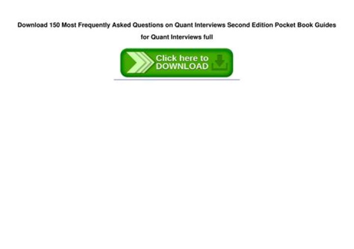 150 Most Frequently Asked Questions on Quant PDF – Expert Answers