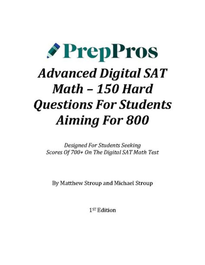150 SAT Math Challenging Questions Prep Pros PDF Free