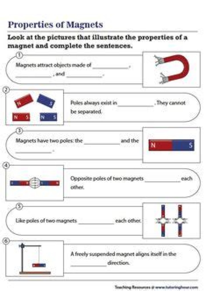 16.1 Properties of Magnets Worksheet PDF – Free Printable Science Resource