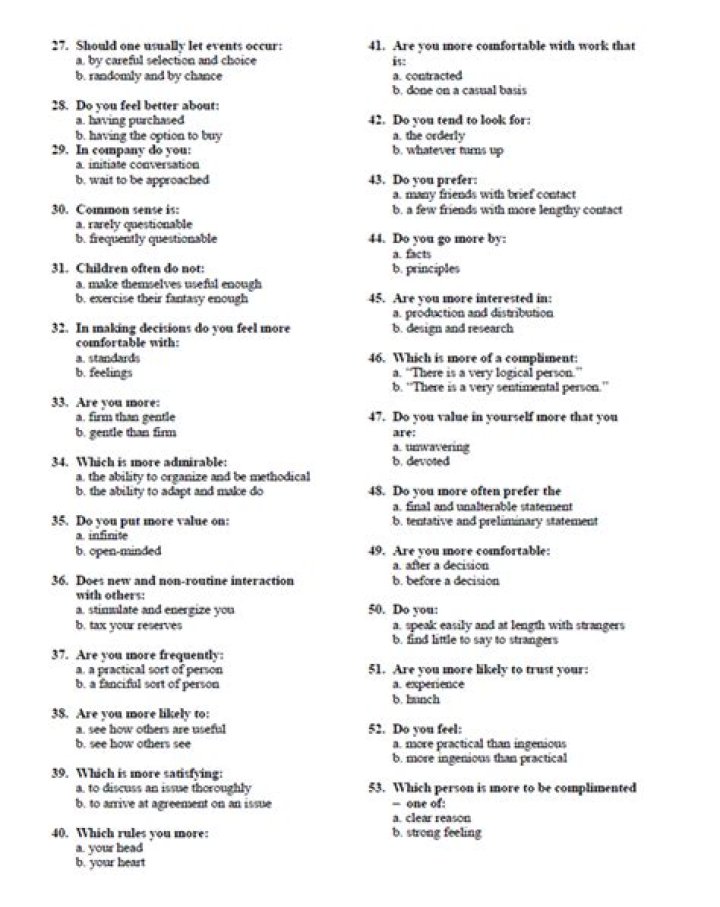 16 Personality Test Questions and Answers PDF: Complete Guide