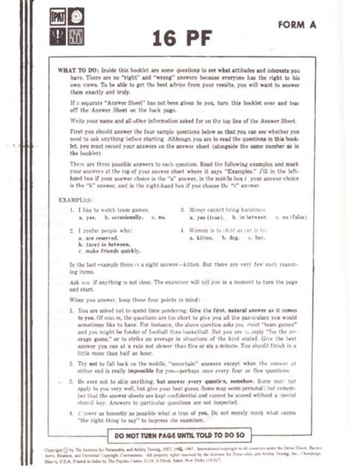 16 PF Test PDF: Complete Guide & Downloadable Results
