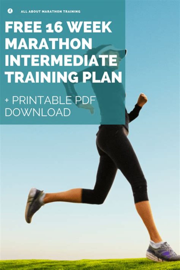16-Week Marathon Training Plan PDF for Intermediate Runners