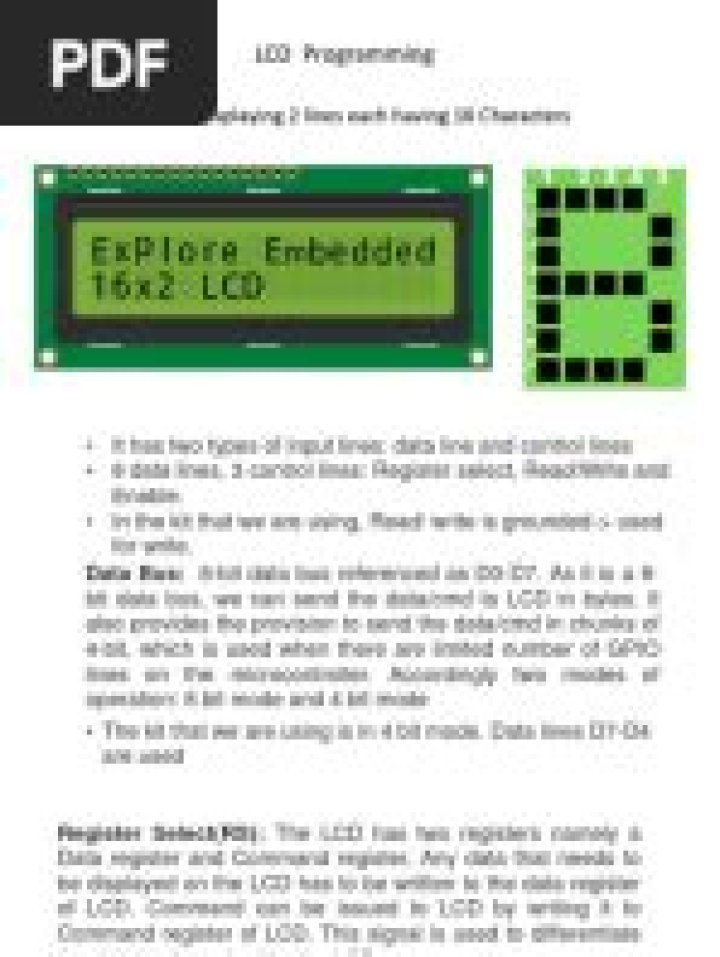 16x2 LCD Command List PDF: Full Functional Guide