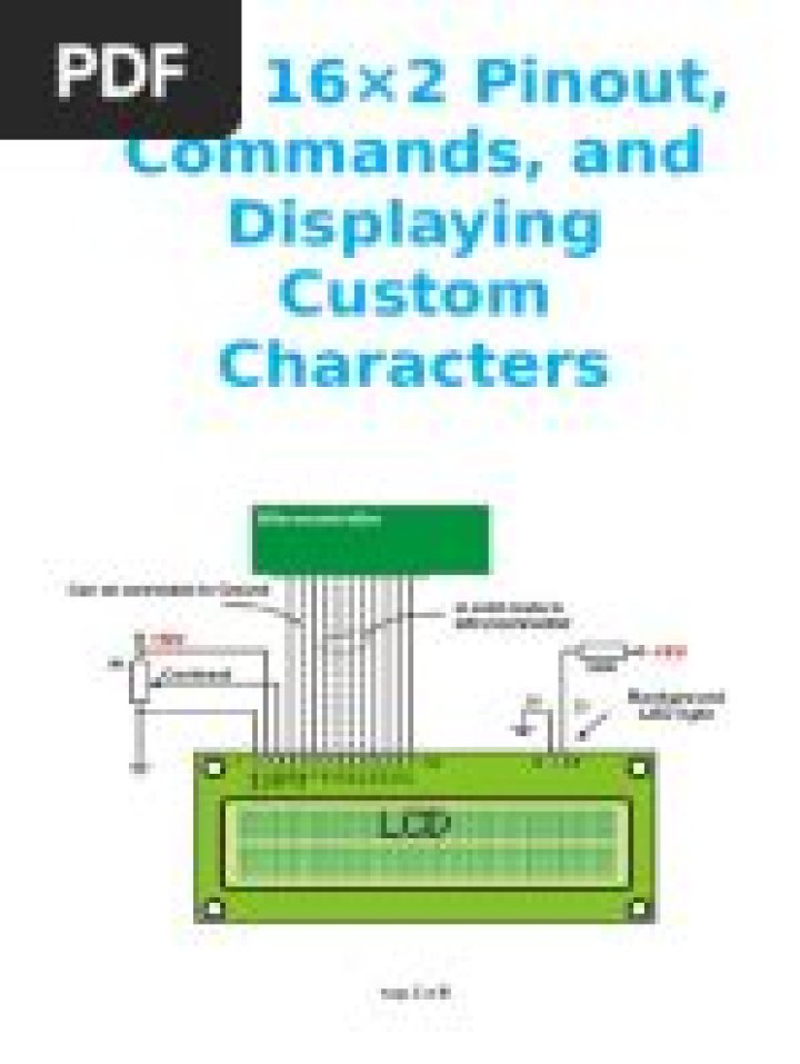 16x2 LCD Commands List PDF – Easy-to-Use Reference