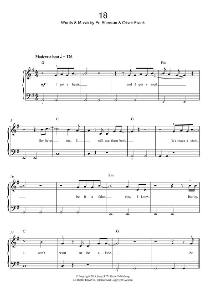18 One Direction Piano Sheet Music PDF for Instant Download